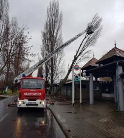 Huszonhatszor vonultak az erős szél miatti káresethez