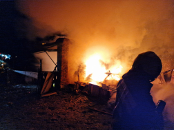 Leégett a melléképület