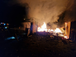 Leégett a melléképület