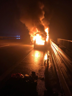 2019. 12. 12. a 8-as főúton gyulladt ki egy autó